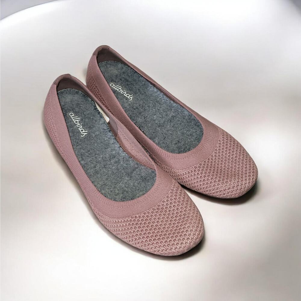Allbirds Tree Breezers Ballet Flats 6.5 Mauve Pink Sustainable Comfort Travel